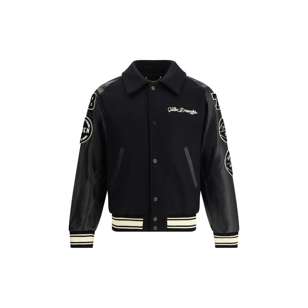 Black Fleece Wool Bomber
