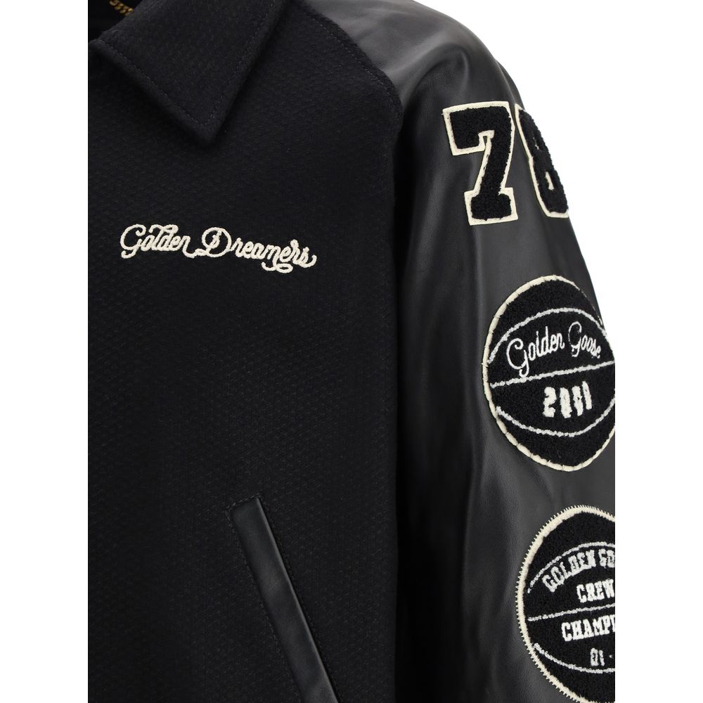 Black Fleece Wool Bomber