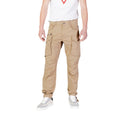 Beige Cotton Relaxed Fit Jeans