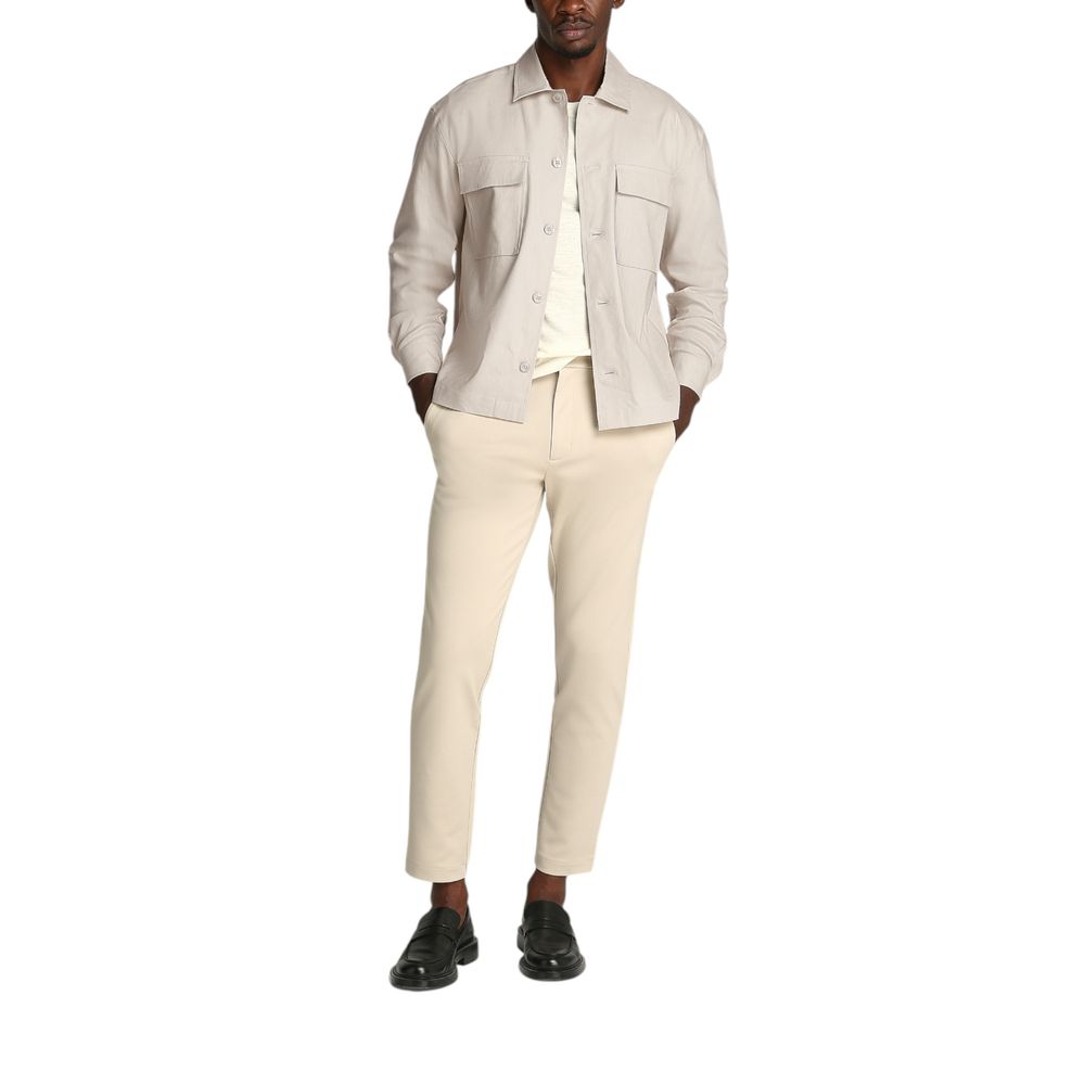 Beige Lyocell Jackets And Coat