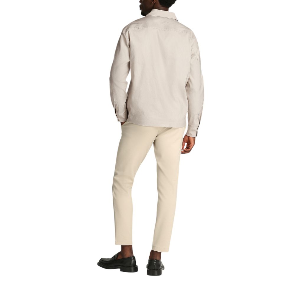 Beige Lyocell Jackets And Coat