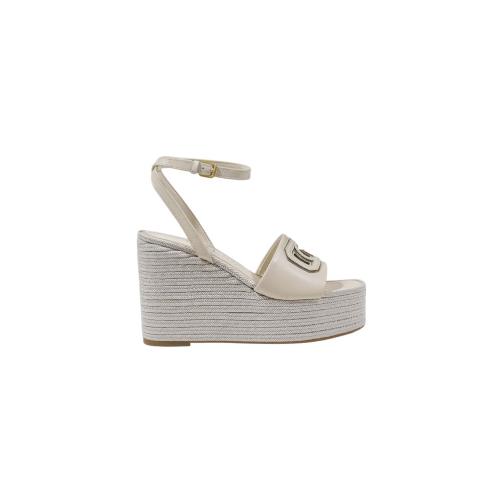 Cream Synthetic High Heel Pumps