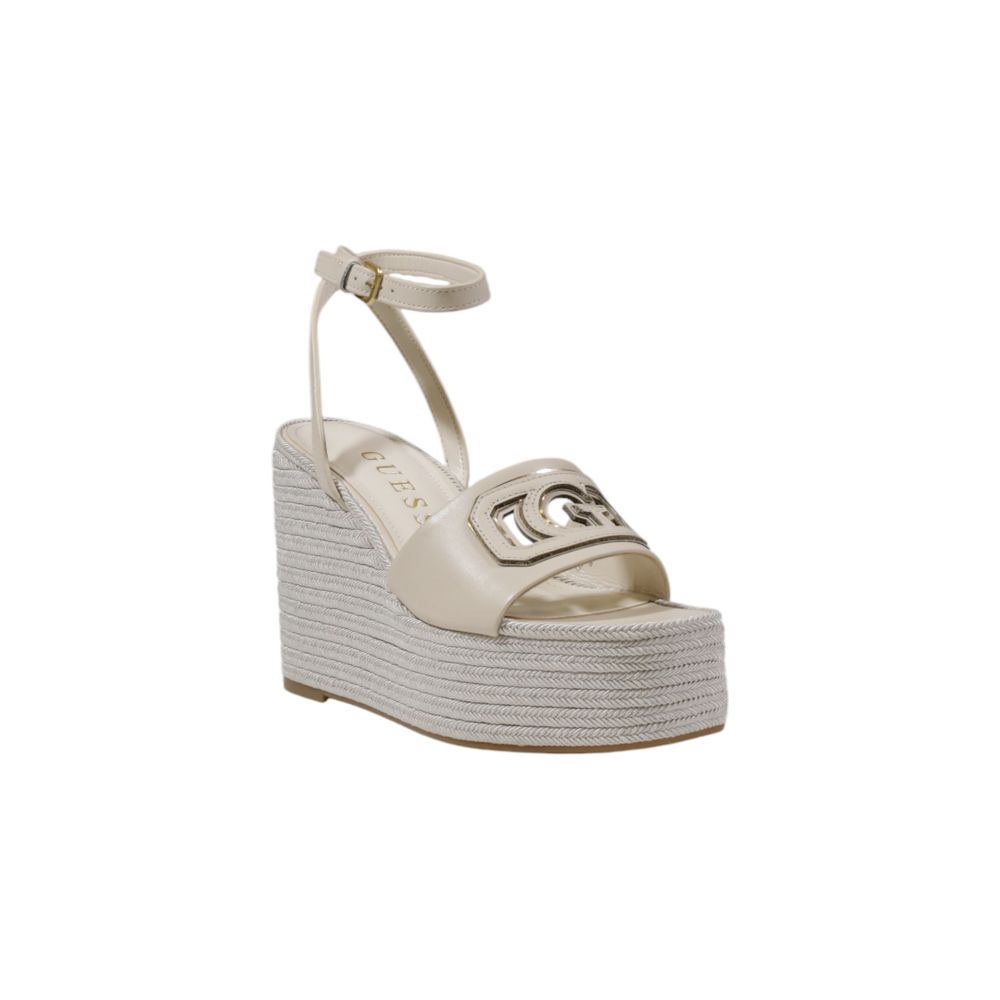 Cream Synthetic High Heel Pumps