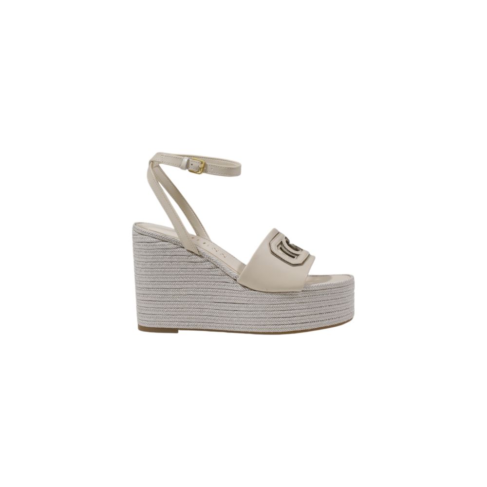 Cream Synthetic High Heel Pumps