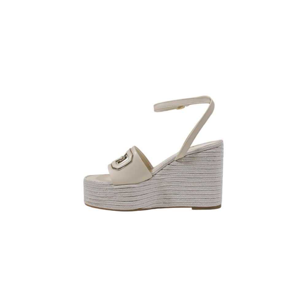 Cream Synthetic High Heel Pumps