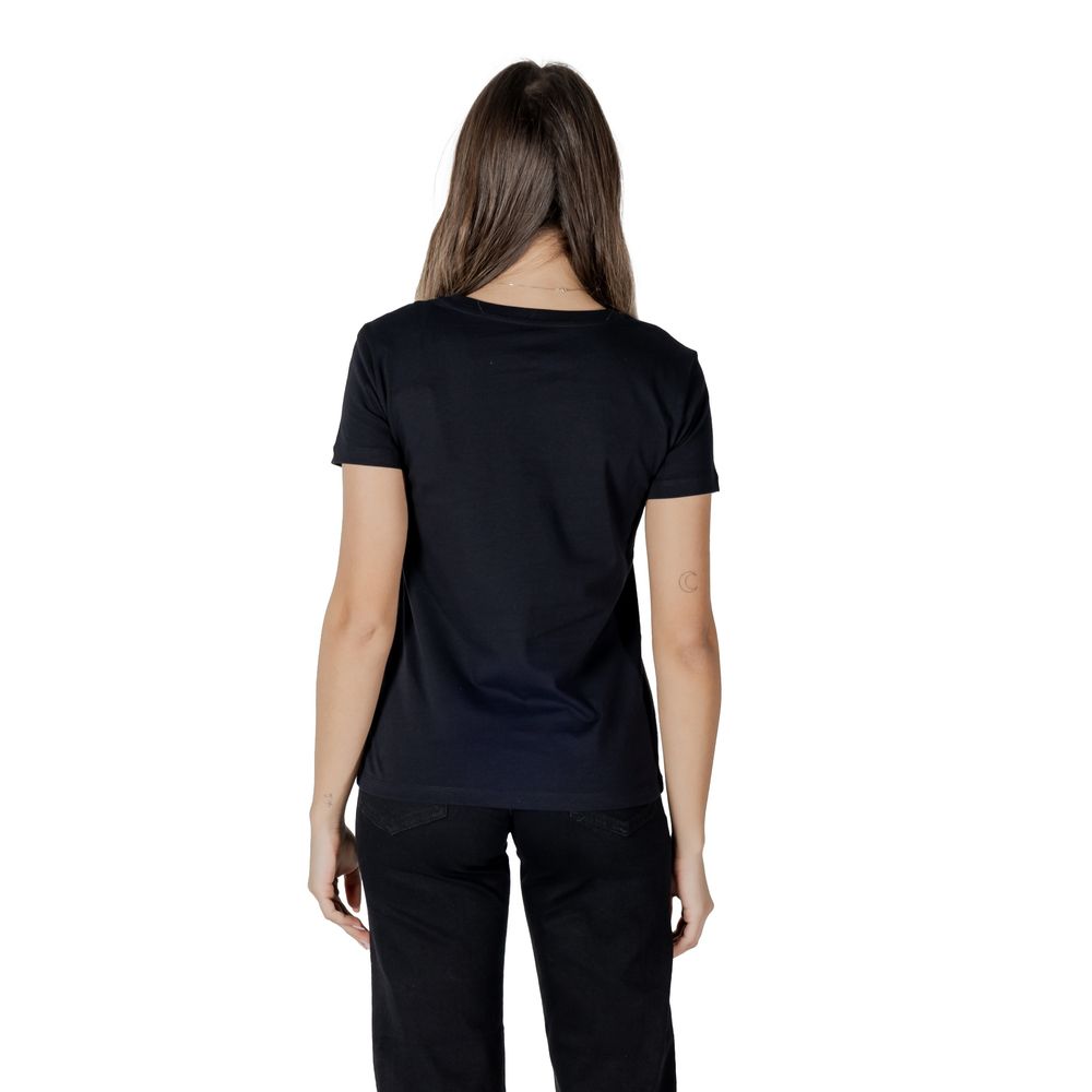 Black Cotton Long Sleeve T-Shirt