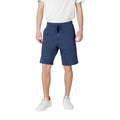 Blue Cotton Bermuda Shorts