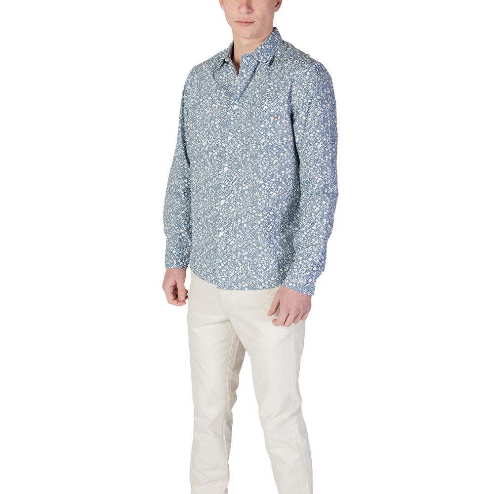 Light Blue Cotton Pattern Shirt
