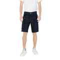 Blue Cotton Bermuda Shorts