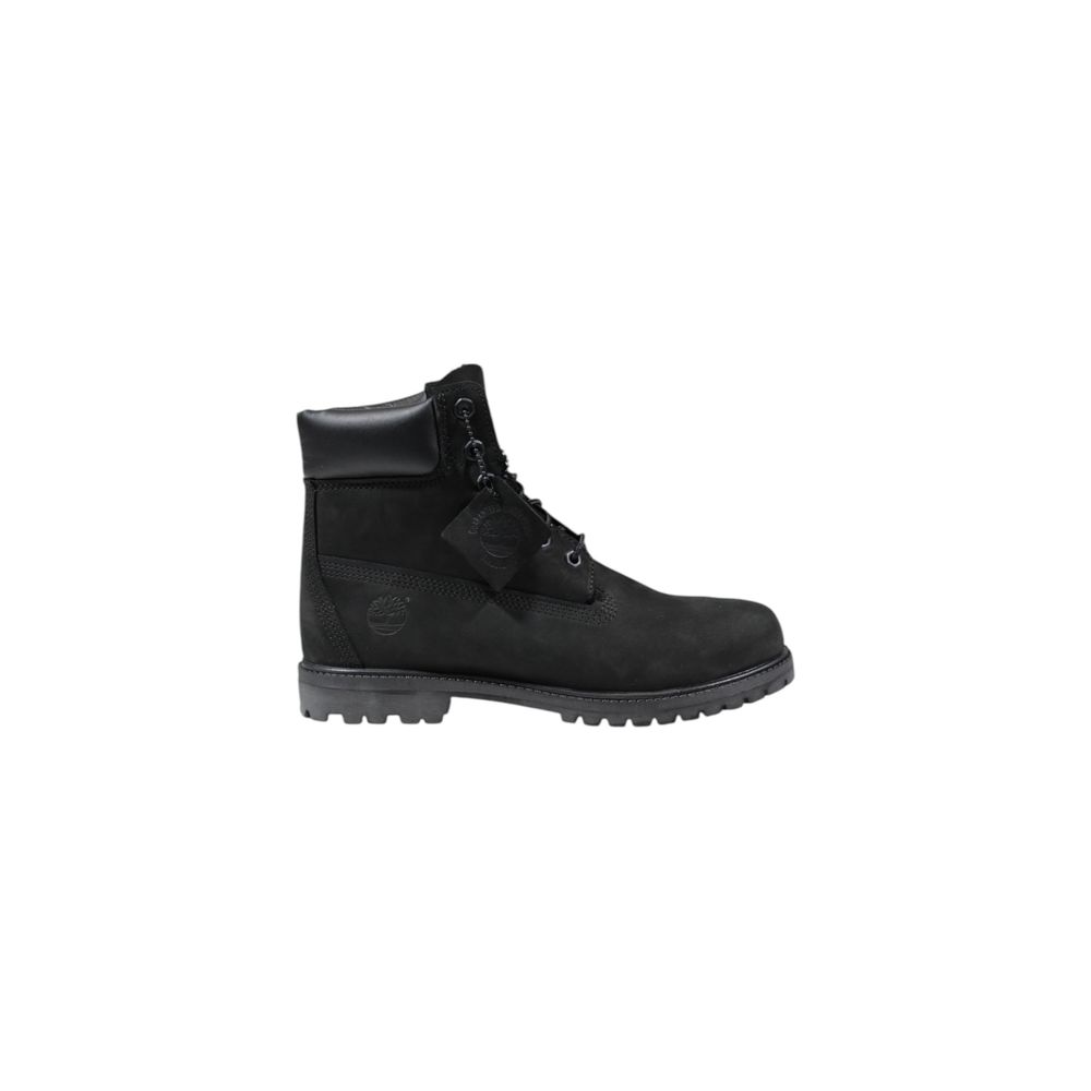 Black Leather Lace-Up Boots