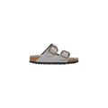 Graue Lederslipper