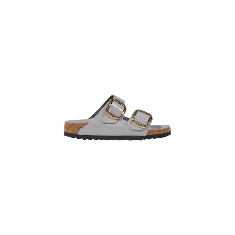 Graue Lederslipper