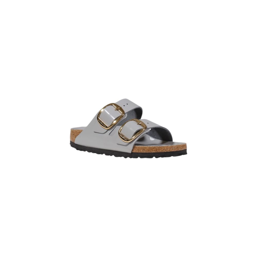 Graue Lederslipper