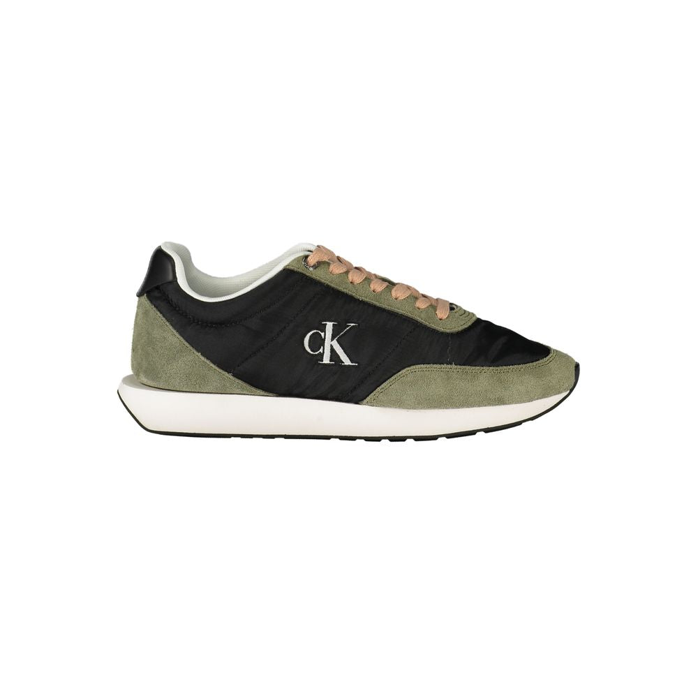 Schwarzes Leder Damen Sneaker