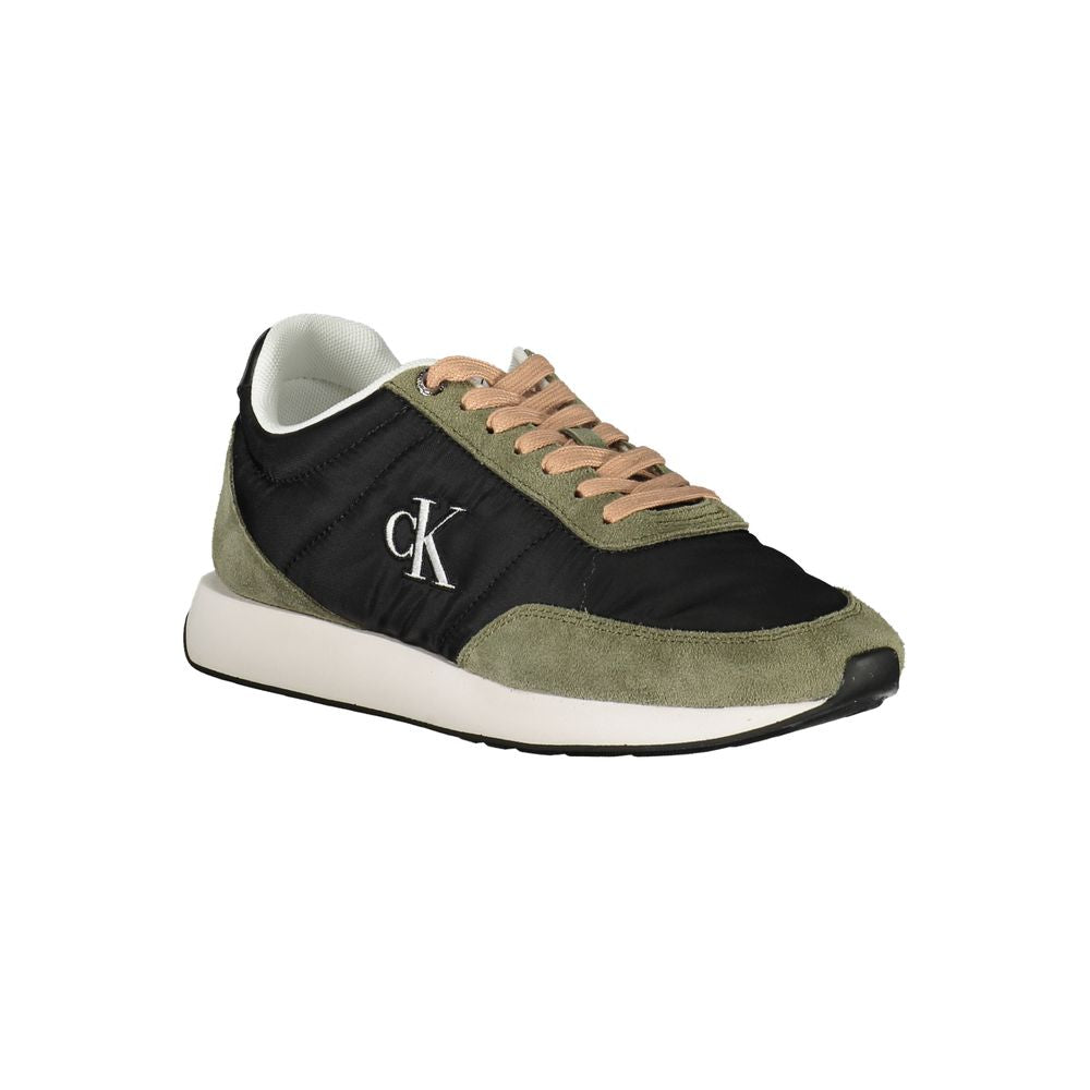 Schwarzes Leder Damen Sneaker