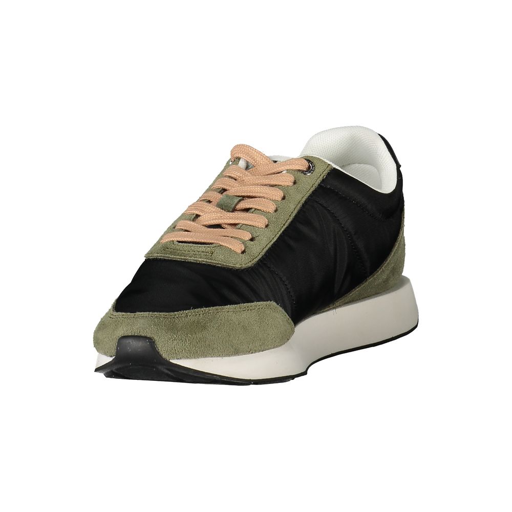 Schwarzes Leder Damen Sneaker