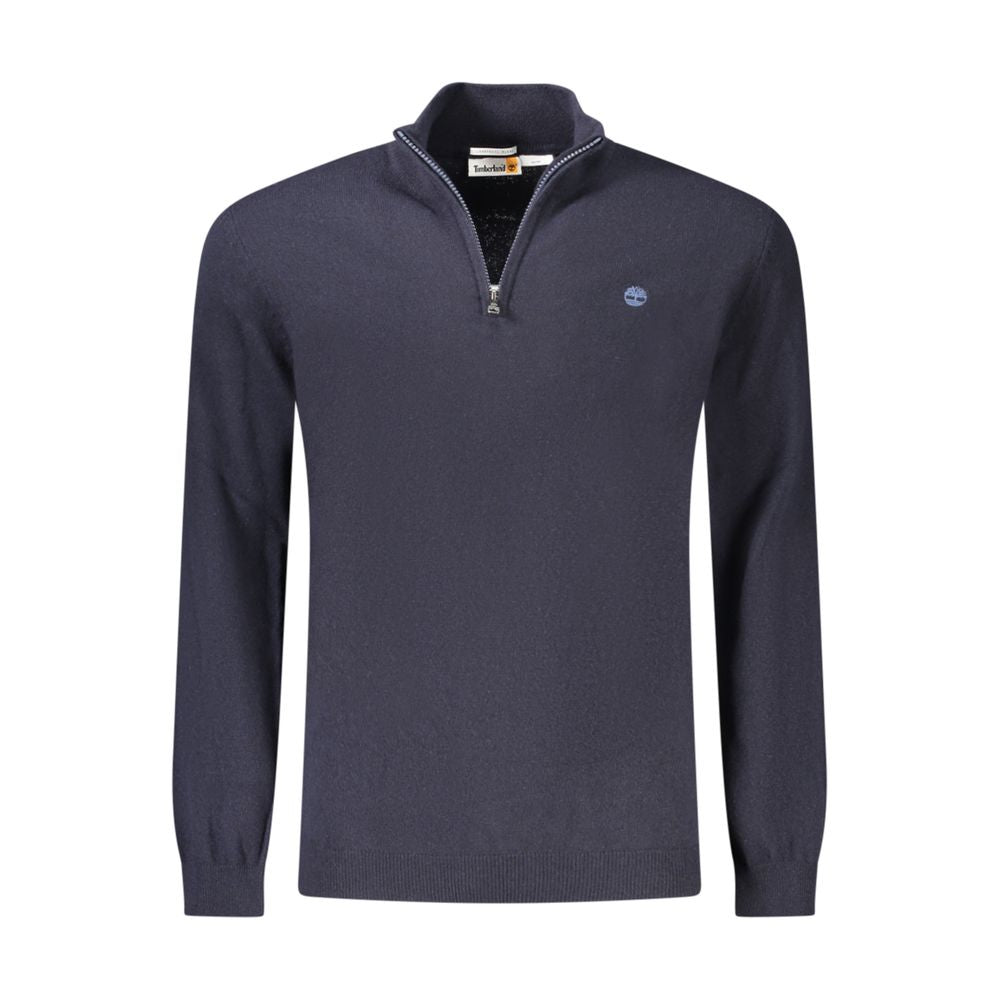 Blauer Wollpullover