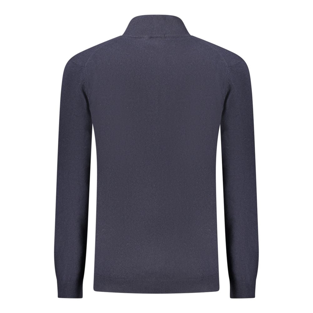 Blauer Wollpullover