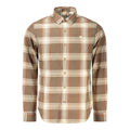 Brown Cotton Men Shirt