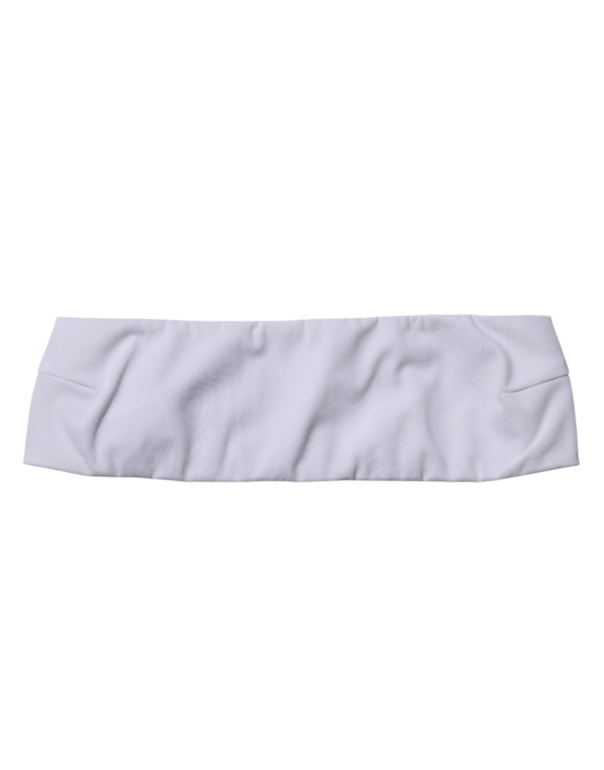 White Nylon Blend Bandeau Strapless Tube Top