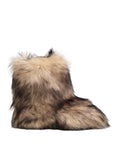 Brown Faux Skim Ski Fur Men Short Boots Shoes