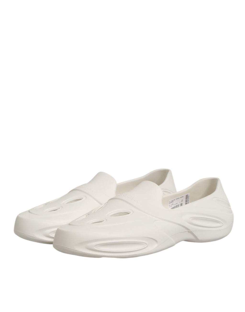White Rubber Slides Low Top Sneakers Shoes