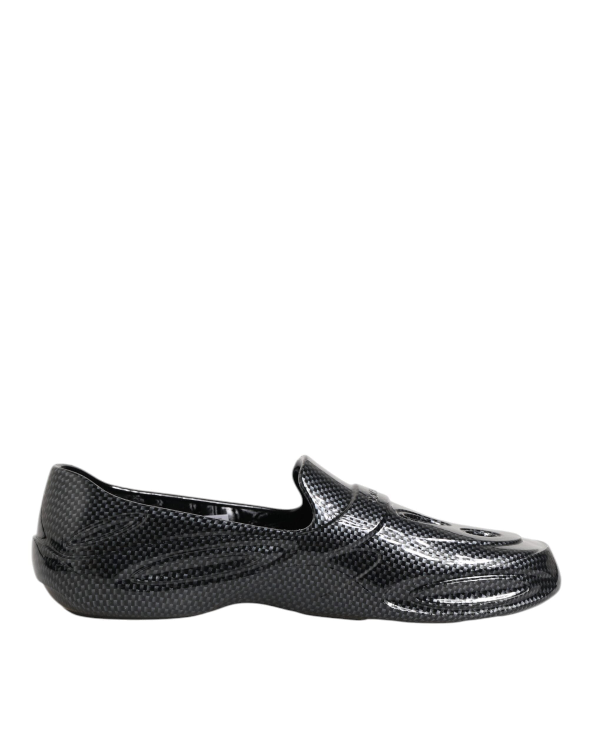 Black Rubber Slides Low Top Sneakers Shoes