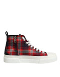 Multicolor Cotton High Top Men Sneakers Shoes
