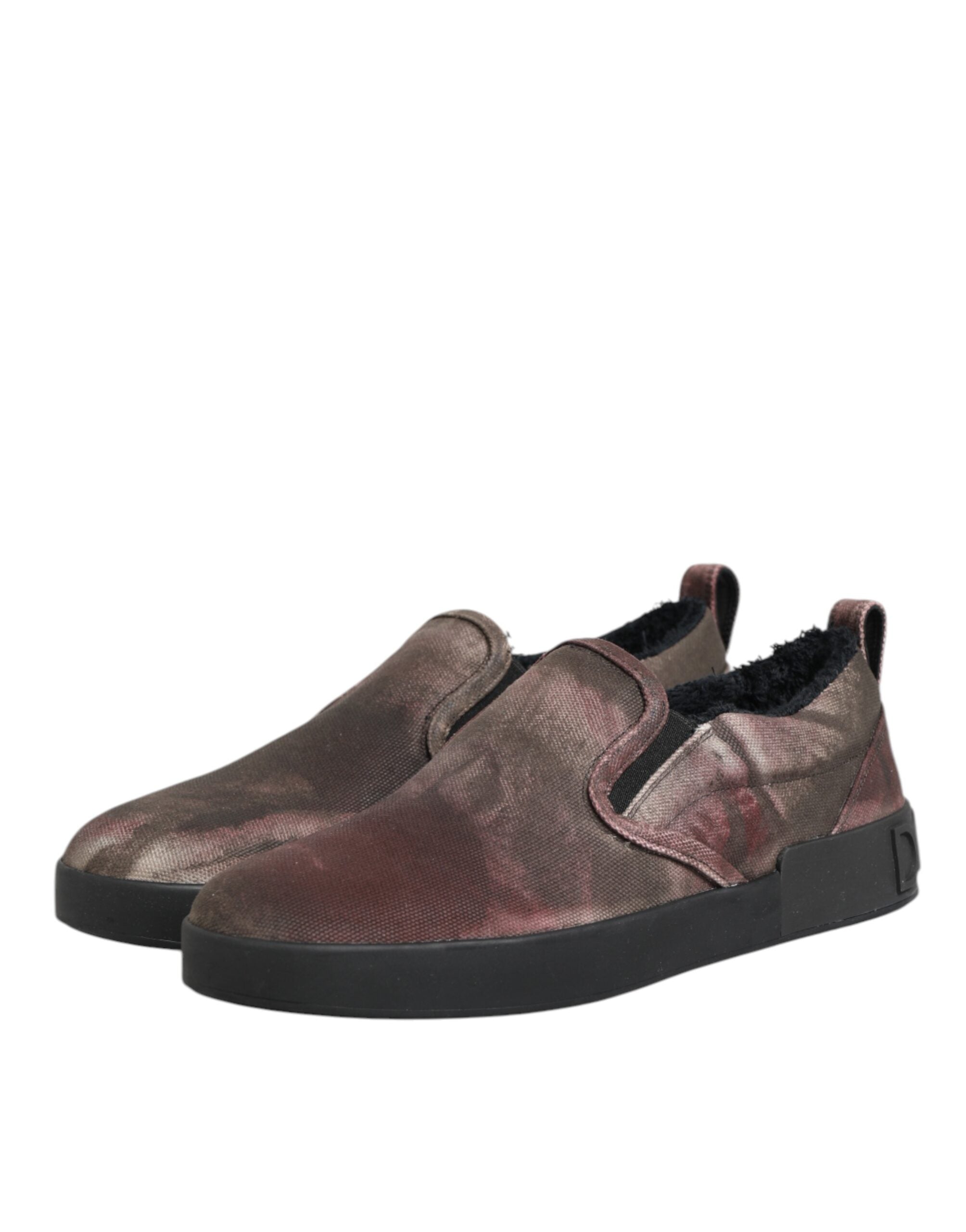 Multicolor Cotton Low Top Slip On Men Sneakers Shoes