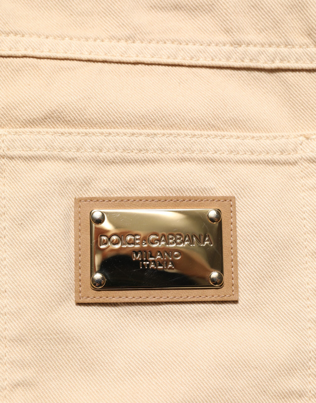 Beige Cotton Skinny Regular Men Denim Jeans