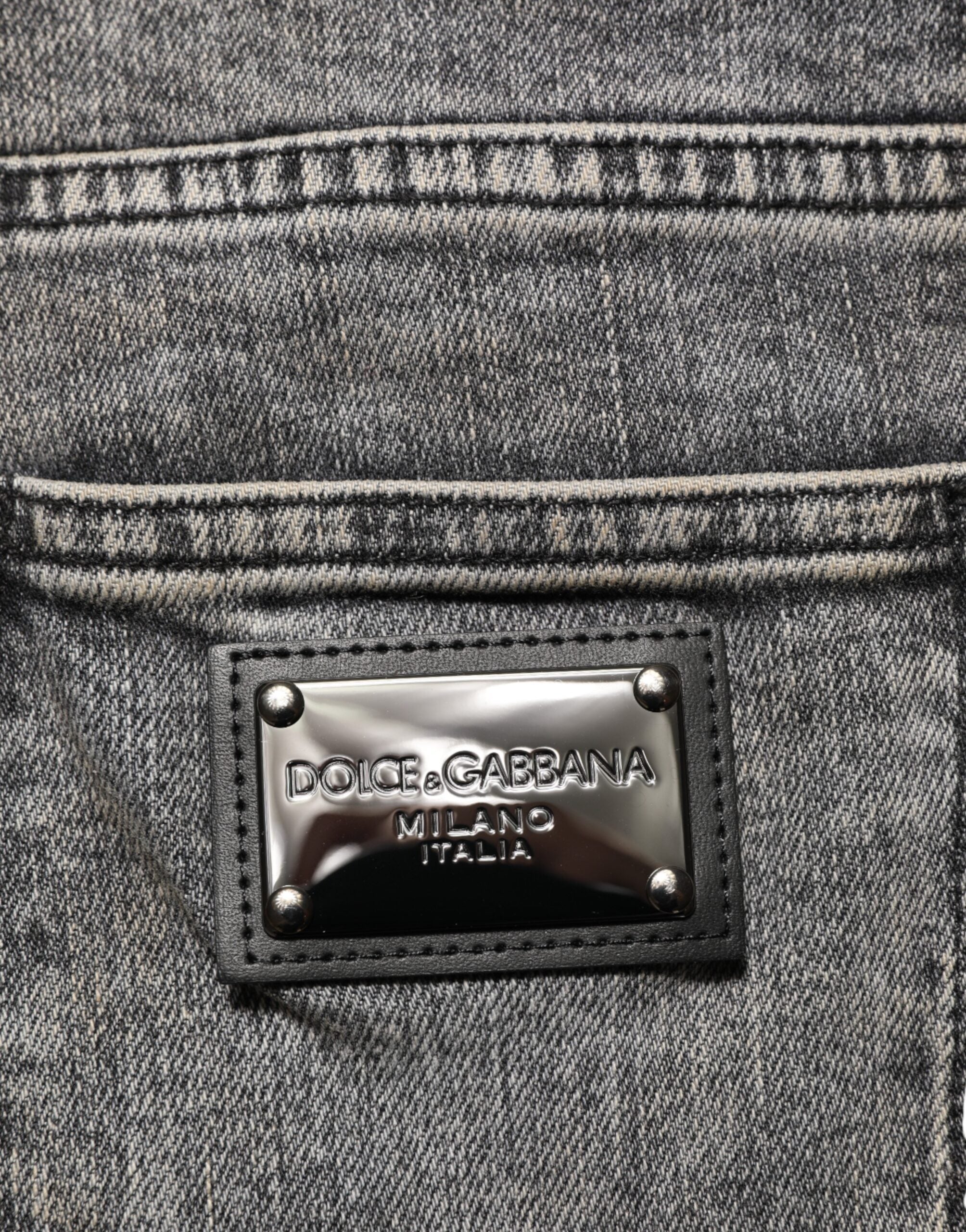 Gray Cotton Stretch Slim Fit Men Denim Jeans