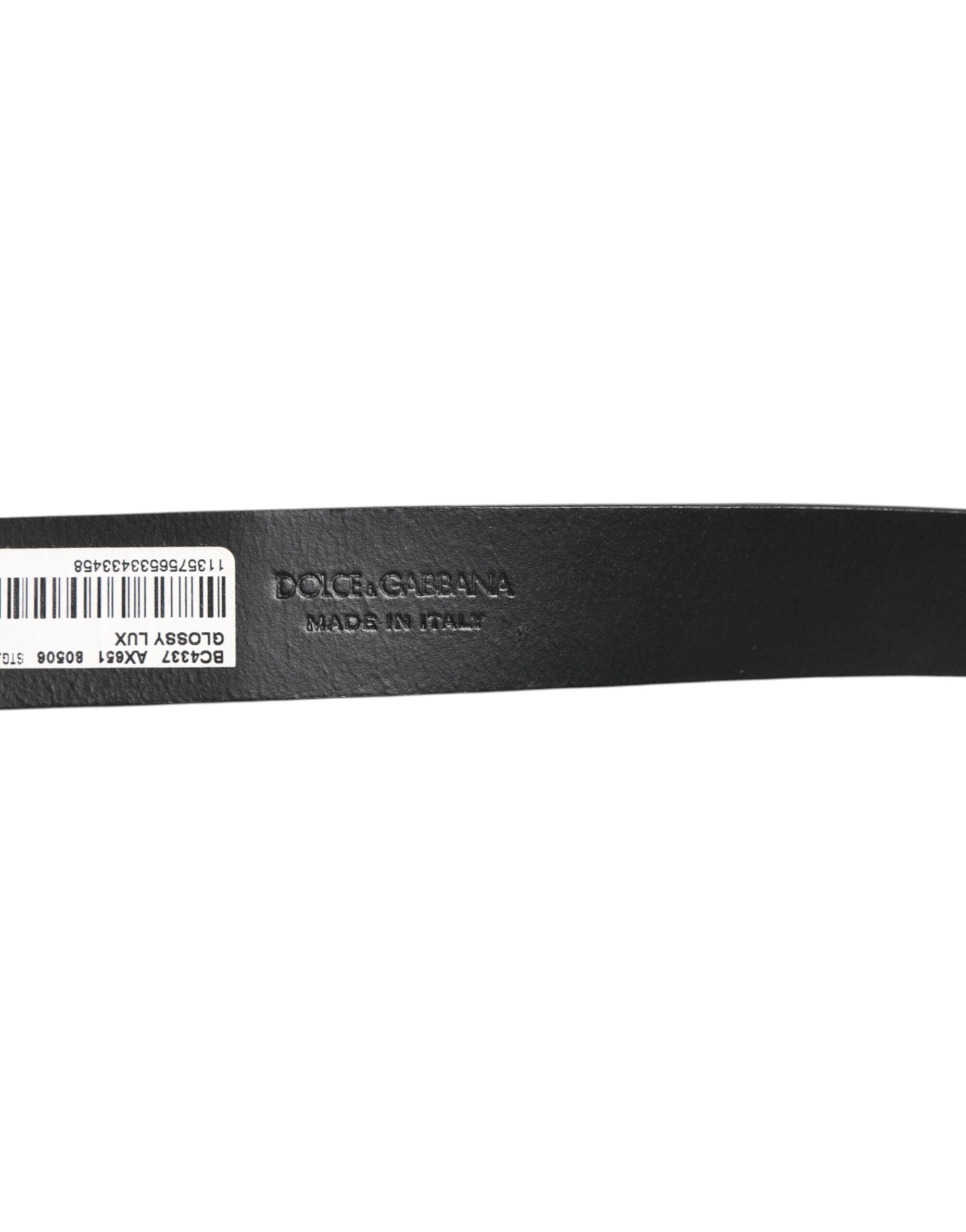 Brown Glossy Leather Classic Metal Buckle Belt