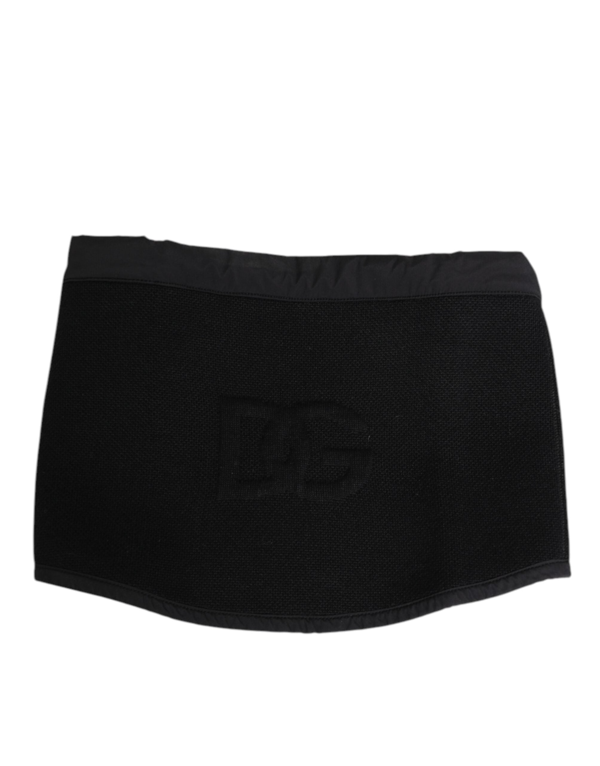 Black Lace Stole Knitted DG Logo Men One Size  Scarf
