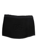 Black Lace Stole Knitted DG Logo Men One Size  Scarf