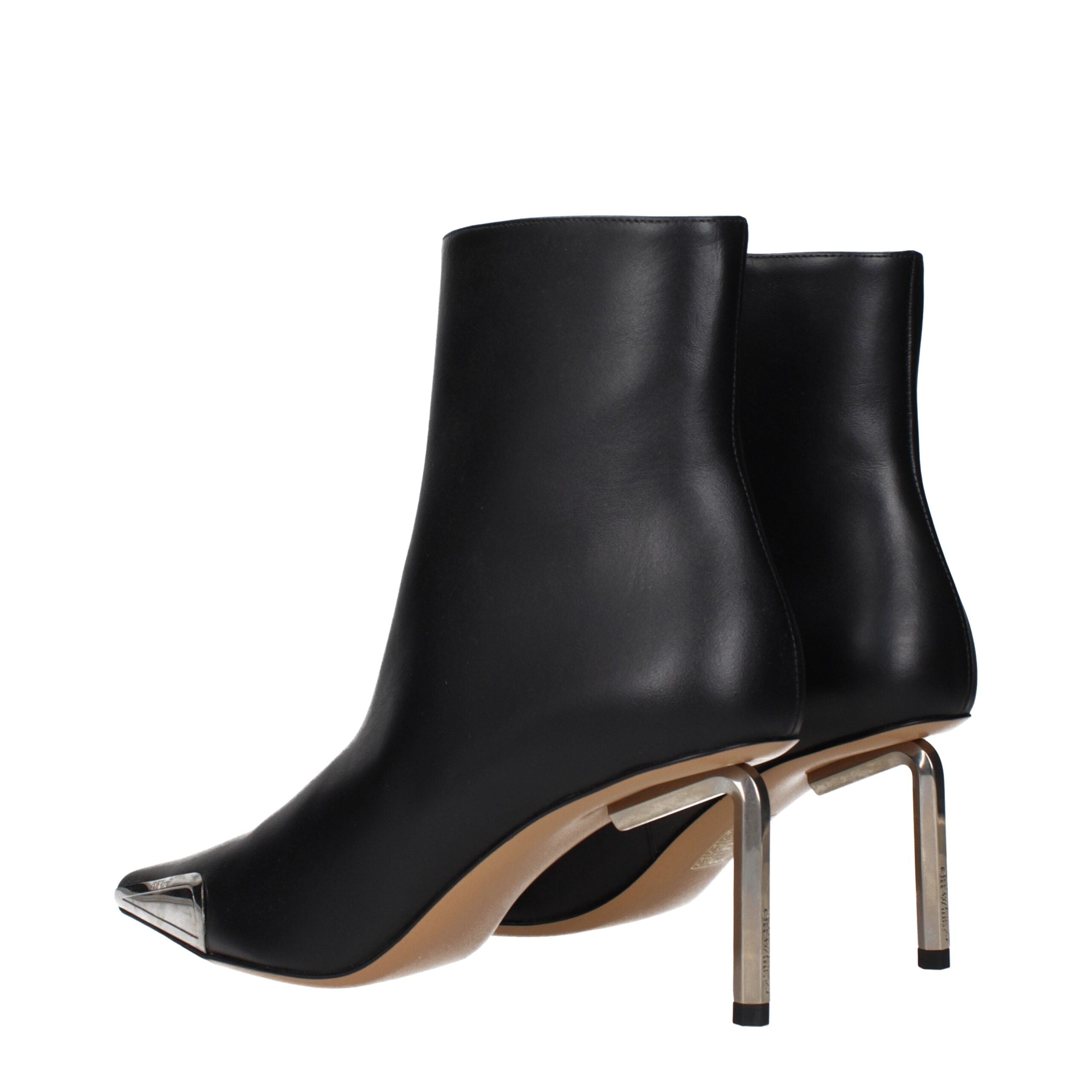 Black Leather Ankle Boots