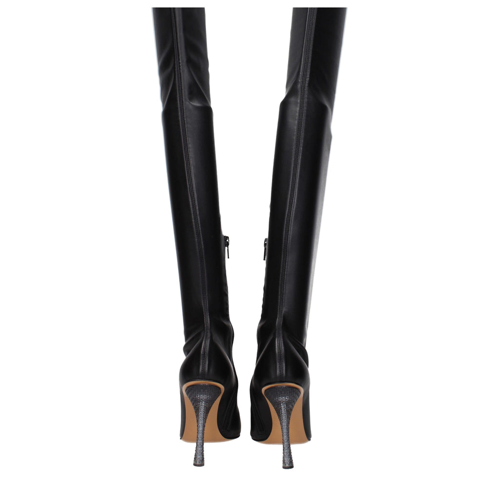 Black Leather Over The Knee
