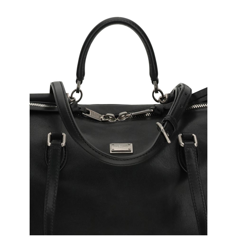 Schwarze Schultertasche aus Kalbsleder Bos Taurus