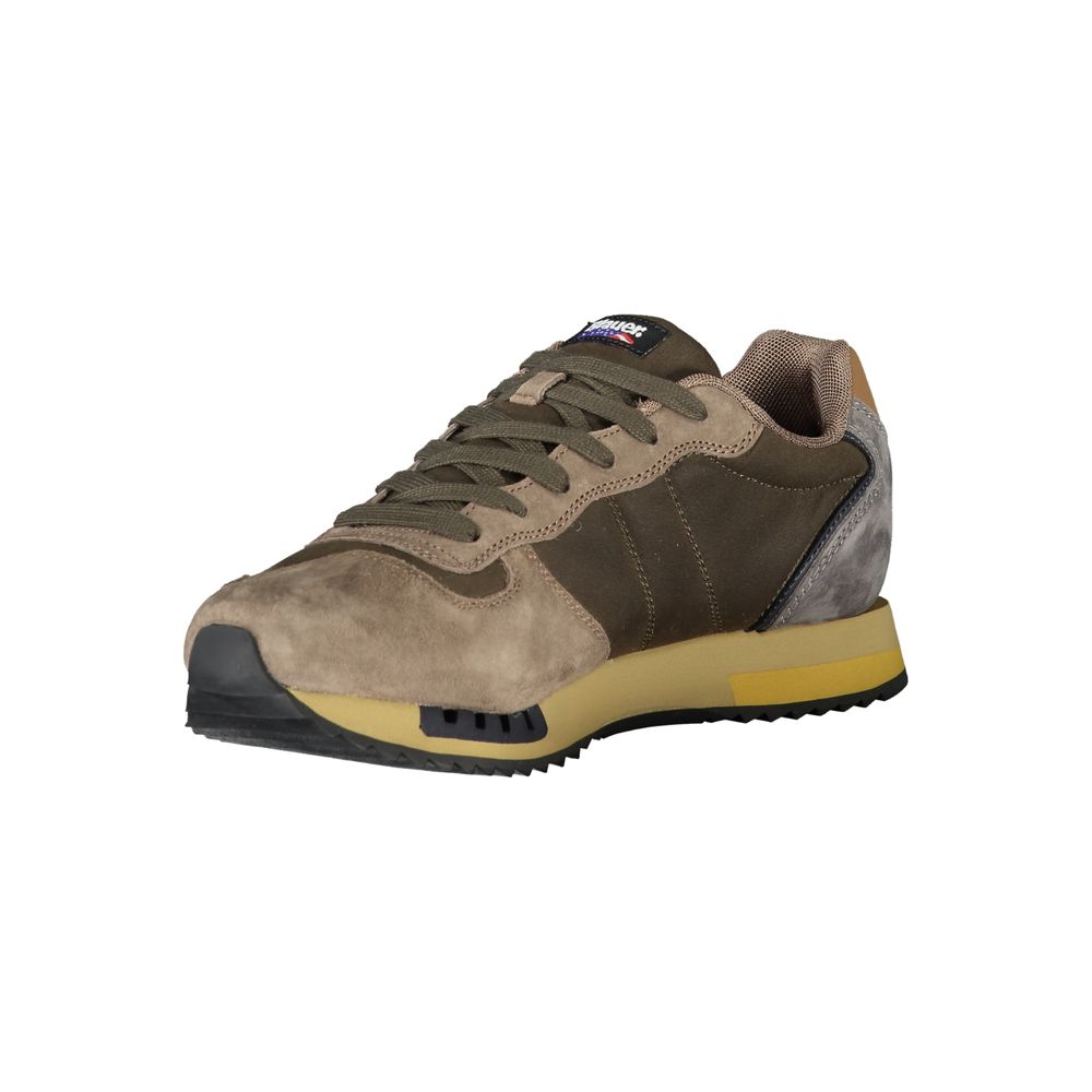 Green Leather Men Sneaker