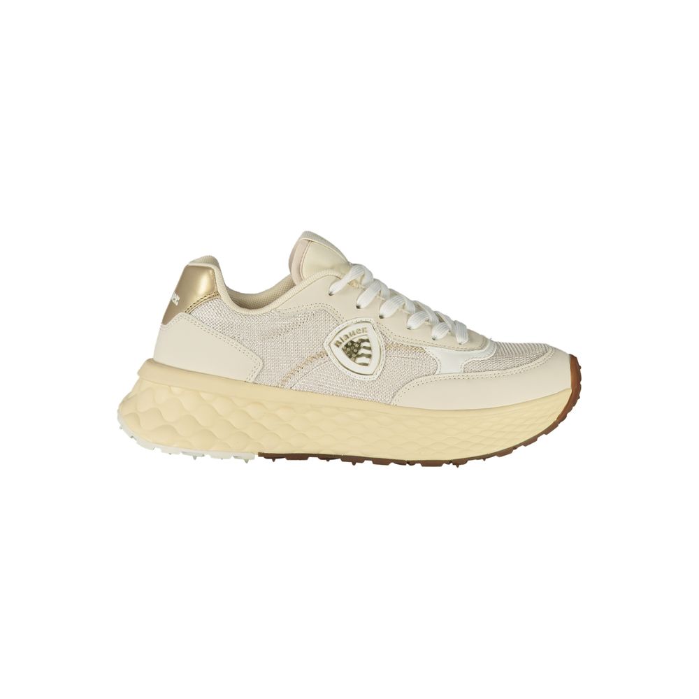 Beiger Polyester-Sneaker