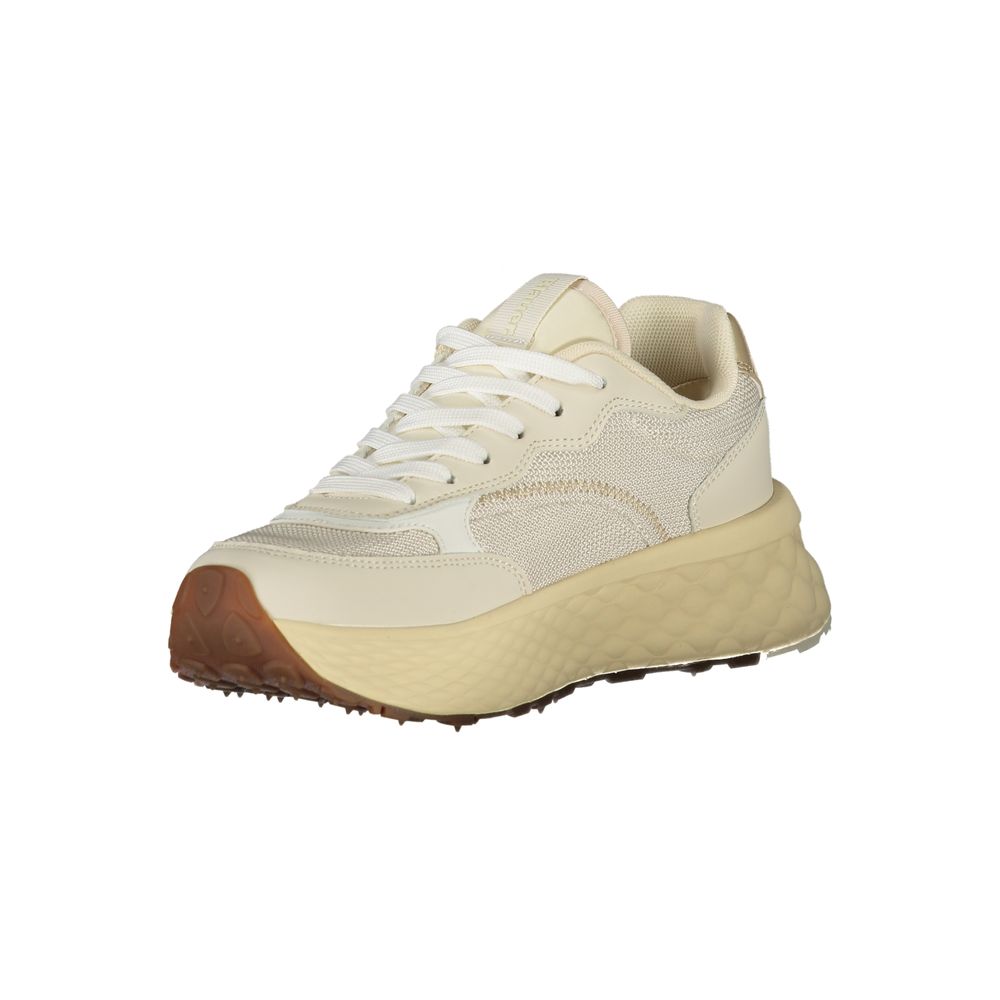 Beiger Polyester-Sneaker