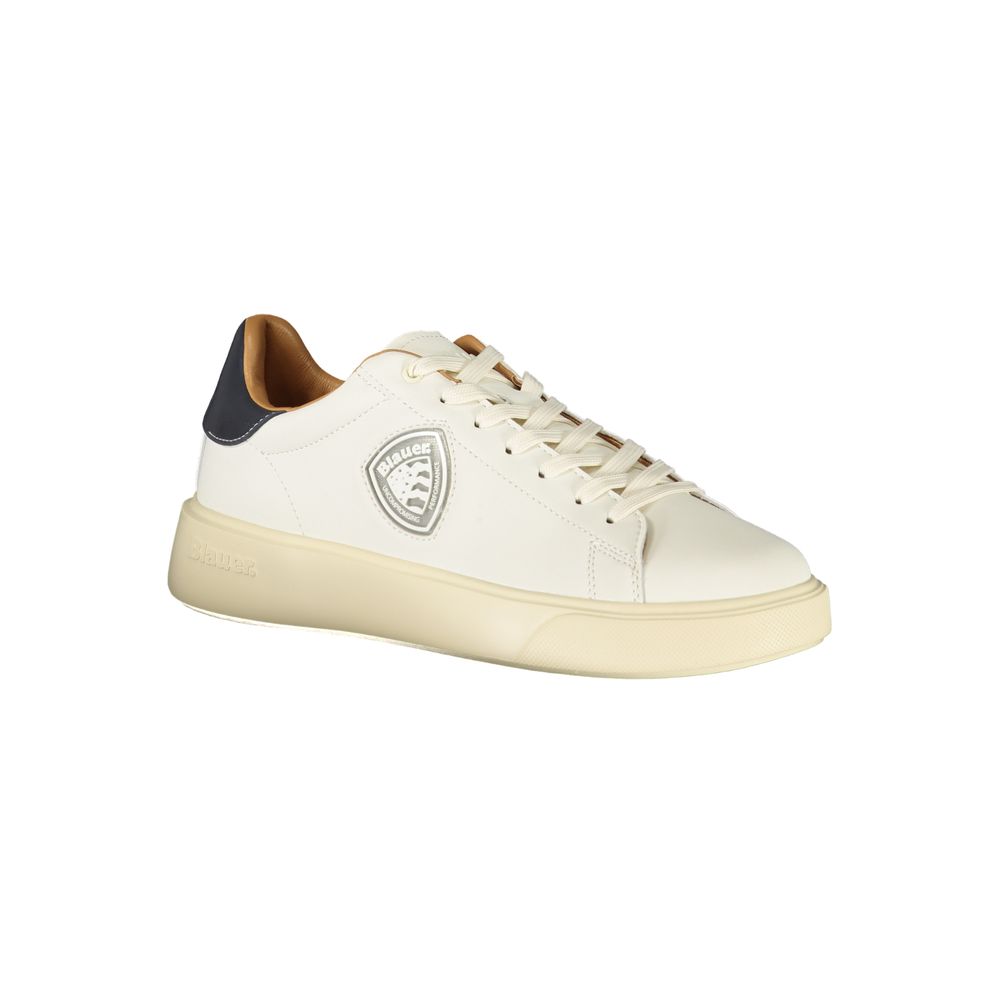 Weißer Polyester-Sneaker