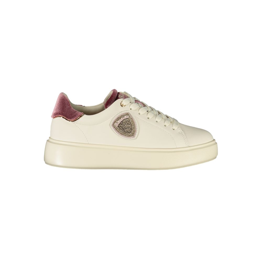 Weißer Polyester-Sneaker