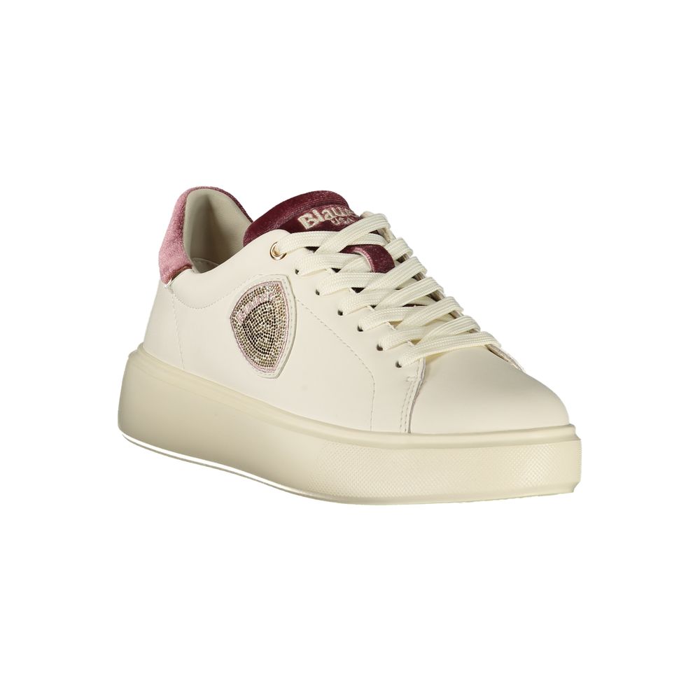Weißer Polyester-Sneaker