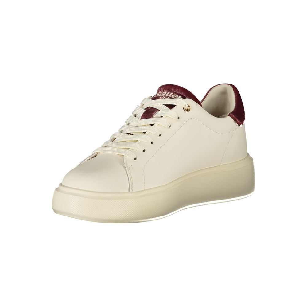 Weißer Polyester-Sneaker