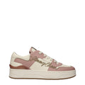 Rosa Leder-Sneaker mit niedrigem Schaft