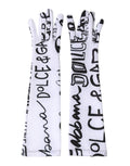 Black White DG Logo Elbow Length Mitten  Gloves