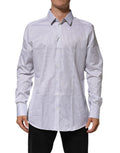 White Stripes Long Sleeves GOLD Dress Shirt