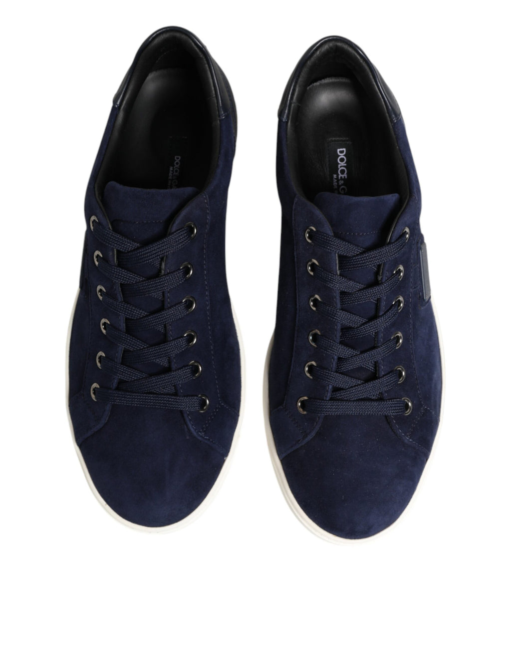 Blaue Wildleder-Sneaker aus Leder