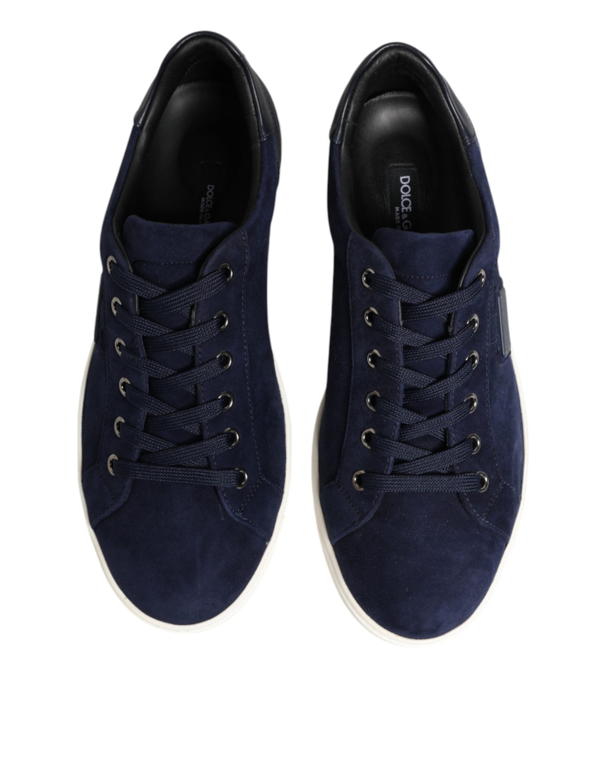 Blaue Wildleder-Sneaker aus Leder