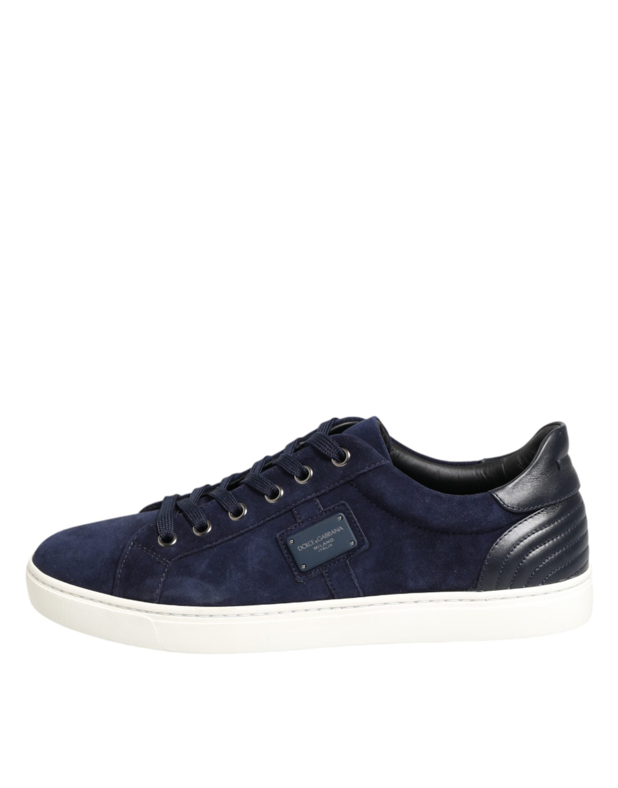 Blaue Wildleder-Sneaker aus Leder